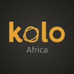 Yellow Kolo Africa logomark on black background.