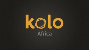 Yellow Kolo Africa logomark on black background.