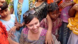 Sheryle at Queen Esther Orphanage in India