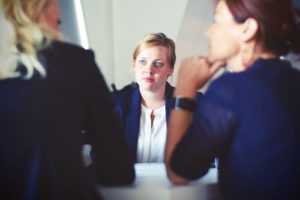 Women having a discussion