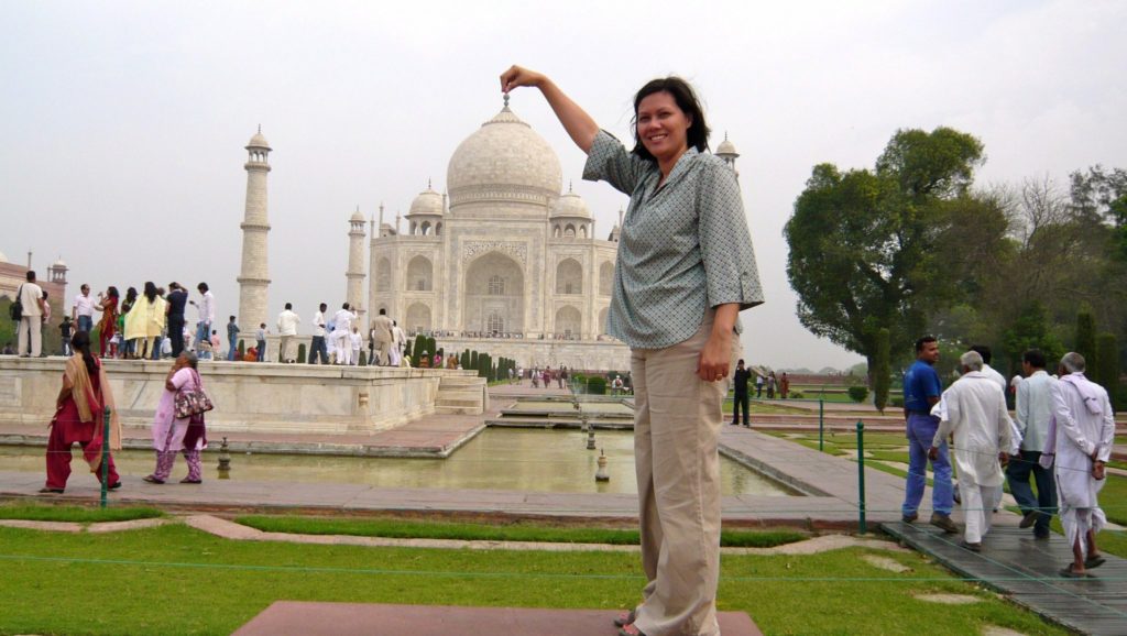 Sheryle Gillihan at the Taj Mahal