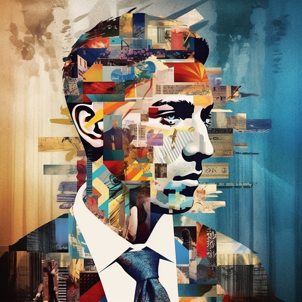Illustration from The World We Know: Abstract of a man with different leaders in one person.