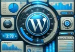 AI Generated image of a dashboard with the WordPress logo.